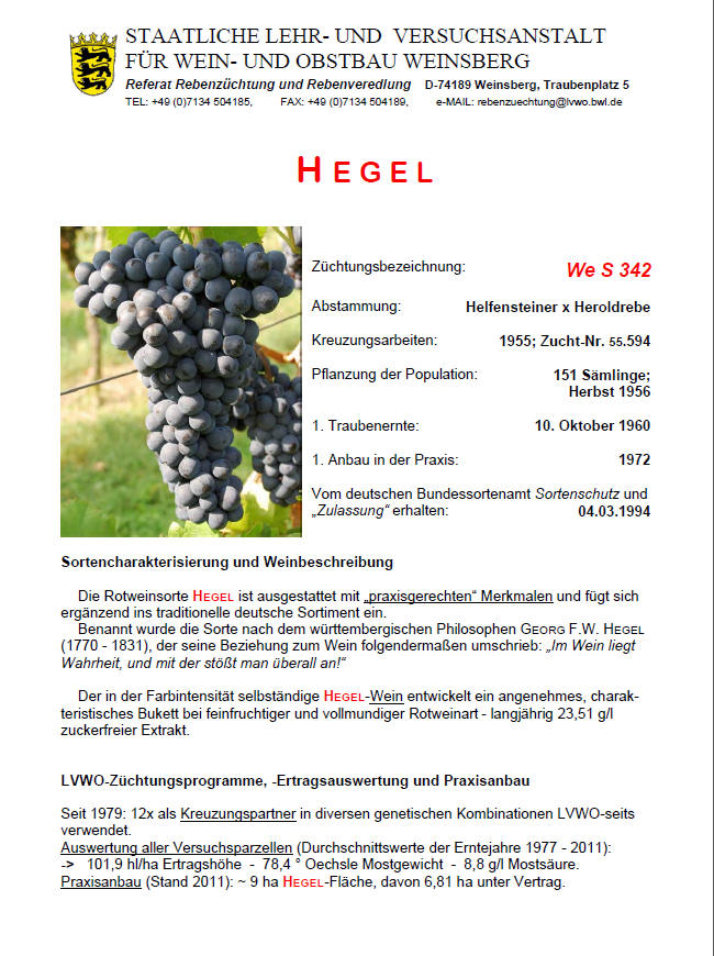 Hegel - Rebschule Müller